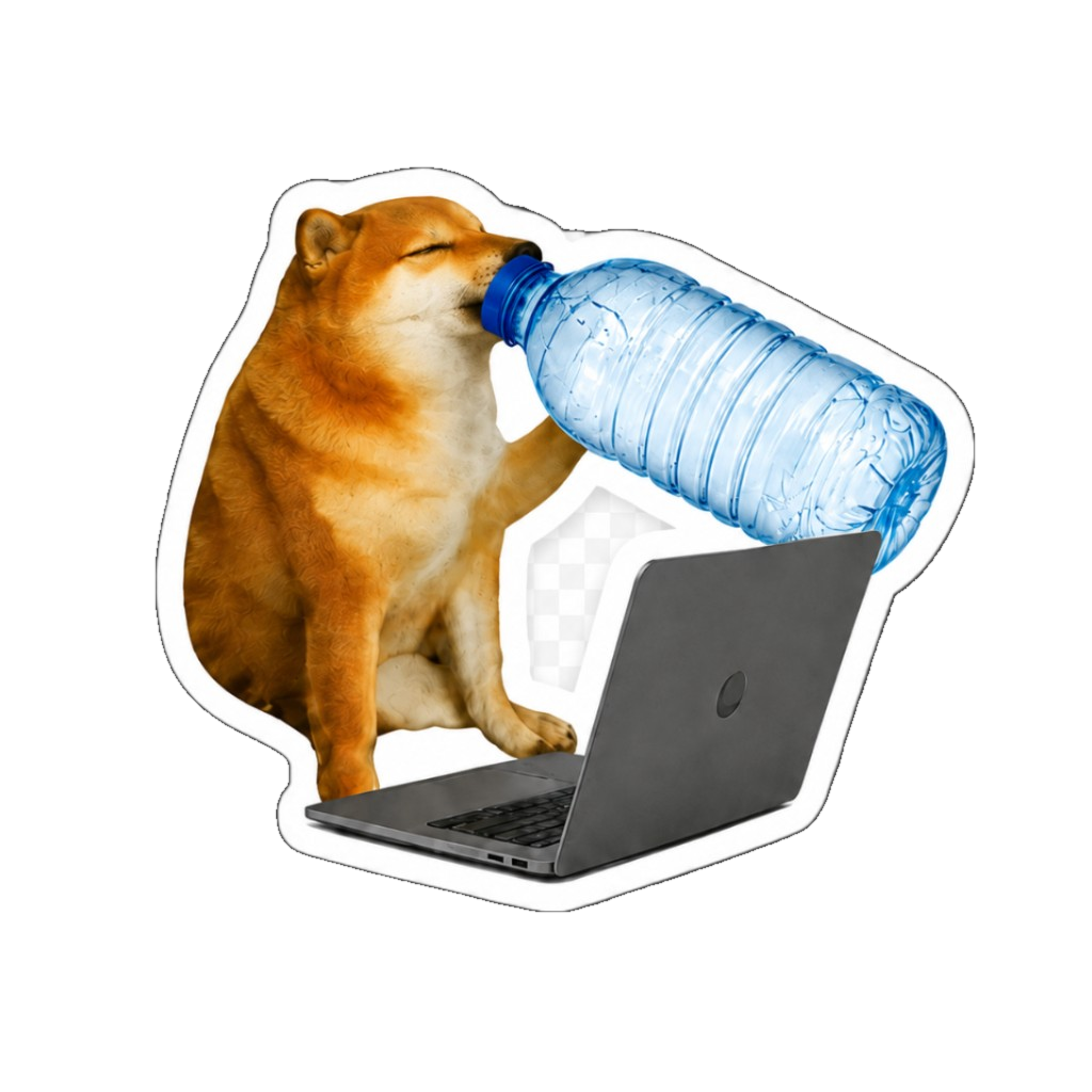 Doggo drinking water